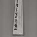 2 PCS Expandable Stainless Steel Stove Gap Covers (13.8"-27.5"), Kitchen Counter Filler Strip,Easy Retractable Length  Cooktop Trim KitOven Gap FillerHeat Resistant Guard Between (Black)