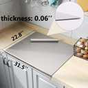 Stainless Steel Cutting Board with Lip 31.5" L X 22.8" W Large Cutting Board Kneading Board Pastry Board Non Stick Board with Rolling Pin for Meat Fruits Vegetables Bread and Baking