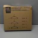 HOUSE DAY Plastic Hangers 16 Pack - Adult Clothes Hangers Black - Space Saving, Non-Slip, Durable & Sturdy Hanger with Shoulder Grooves for Closet, Perfect Slim Coat Hanger - Ganchos para Colgar Ropa