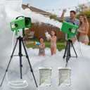 LANGXUN 600W Foam Machine with Tripod Stand, Portable Party Foam Cannon Maker, Blue, Includes 2 Packs Foam Powder for Pool, Backyard, Outdoor Events, Birthdays, Summer Camp (Green)