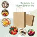 ECOEXTRA Gift Bags 100Pcs Brown Paper Bags with Handles Bulk 8x4.5x10.8 Inch Paper Gift Bag Medium Size, Kraft Paper Bag, Grocery Shopping Retail, Birthday Party Favors Wedding Sacks