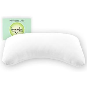 Honeydew Queen Side Pillow Case - Fits The Scrumptious and Essence Curved Pillows for Side Sleeping - Comfortable and Soft Cooling Viscose Made from Bamboo Fabric - Queen Size (Powdered Sugar White)