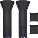 2 Pack Patio Heater Covers Waterproof with Zipper and Storage Bag, Outdoor Heater Cover Has Dustproof, Wind-Resistant, UV-Resistant, Snow-Resistant Features for Patio Heater, 89H x 33D x 19B