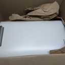 SONGMICS Kitchen Trash Can, 8-Gallon (30 L) Garbage Can with Lid, Stainless Steel, Soft Close and Stays Open, Inner Bucket, Wide Non-Slip Pedal, Cloud White ULTB546W01