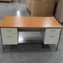 HON 34962CL 34000 Series Double Pedestal Desk, 60w x 30d x 29 1/2h, Harvest/Putty
