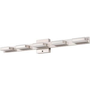 mirrea 32" Brushed Nickel Vanity Lights for Bathroom 5 Light Vanity Lighting Fixtures for Mirror 3 CCT Adjustable LED Vanity Light