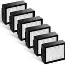 Improvedhand Filters Replacement for i-Robot Roomba E I & J Series i1+ i3 i3+ i4 i5/plus i6 i6+ i7 i7+/plus i8 i8+ E5 E6 E7 Vacuum Cleaner parts 4639161,6 Pack High Efficiency Filters+1 Cleaning Brush