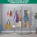 Heavy Duty Portable Gridwall Display Panels 3 2' 6' Black Metal Wall & Freestanding Display for Retail, Trade Shows, Art Studios, Garage & Home Organization, Black Finish, 2 inches x 25 inches x 72 inches