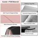 Foldable Yoga Mat, 70''x24''x0.24''(6mm）Non-slip POE Exercise Mat
