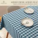 Gingham Buffalo Check 52"x70" Tablecloth 100% Cotton Washable Rustic Rectangle Table Cover Decorative for Gifts, Dining, BBQ, Buffet Parties & Camping - Teal