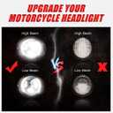 7 inch LED Round Motorcycle Headlight DOT Approved with Housing Bucket Turning Signals DRL Mount Bracket Projector Hi/Low Beam 7" Headlight for H-arley Davidson dyna Honda Suzuki Yamaha