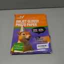 Uinkit 37lb Thin Flyer Paper Glossy 8.5x11 Inkjet 100 Sheets Single Side DIY Chip Bag 135gsm Printer Picture for Inkjet Printer with Dye Ink Letter size A4 Brochure (8.5X11X100)
