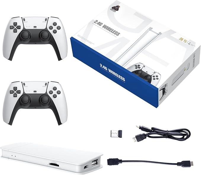 2026 Retro Gaming Console, Game Stick Pro with 20,000+ Classic Titles and 23 Emulators, Plug & Play Retro Game Console 4K HDMI Output with Dual 2.4G Controllers 64G