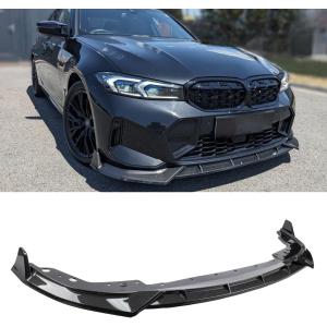 WheelX Front Lip Compatible with BMW G20 3 Series M Sport LCI 2023-2026 330i 330e M340i & xDrive Models, Air Dam Lower Chin Bumper Spoiler Splitter, Protection Body Kit (Gloss Black)