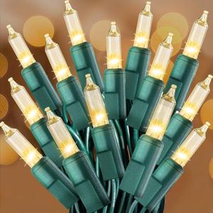 CXLHO Clear Christmas Lights 50FT 200 Incandescent Bulbs Warm White Mini Lights with Green Wire for Christmas Tree, Garland, Thanksgiving, Wedding, Party, Home, Indoor & Outdoor Festival Decoration