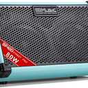 Coolmusic BP40D Powered Acoustic Guitar Amplifier- Portable Bluetooth Speaker 80W W/Battery with Reverb Chorus Delay Effect, 6 Inputs,3 Band EQ, Blue