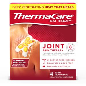 ThermaCare Portable Heating Pads - Adhesive, Disposable HeatWraps for Joint & Muscle Pain Relief - Multi-Purpose, Drug-Free Therapy with Flexible Fit - 4-Count