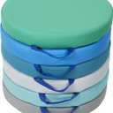Factory Direct Partners SoftScape 15 inch Round Classroom Floor Cushions with Handles; Flexible Seating for Daycare, Preschool, Playroom; 2 inch Thick Deluxe Foam (6-Piece) - Contemporary, 11232-CT