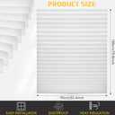 Kigley 12pcs White Filtering Temporary Blinds for Windows, Cordless Light Filtering Fabric Shade Self Adhesive Window Shade, Easy to Cut and Install, with Clips (35x71inch)
