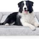 SIWA MARY Dog Bed Mat Soft Crate Pad Washable Anti-Slip Mattress for Large Medium Small Dogs and Cats Kennel Pad(35'' x 23'' Grey)