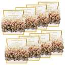 8 Pack Satin Scrunchies - Soft Hair Ties and Bachelorette Party Favors, Hair Accessories for Women's Bridesmaid Proposal (Ivory, Light Gold, Gold, Dusty Pink, Metal Grey)