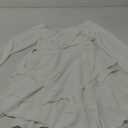 Women's Off Shoulder Flowy Corset Mini Dress Square Neck Smocked Ruffle Romper Y2k A Line Swing Fairy Short Dresses Medium White