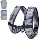 PACEARTH Weighted Vest, 20lb Weight Vest with Reflective Stripe, Body Weight Vests Adjustable for Men, Women Workout, Strength Training, Running, Walking, Jogging (Black)