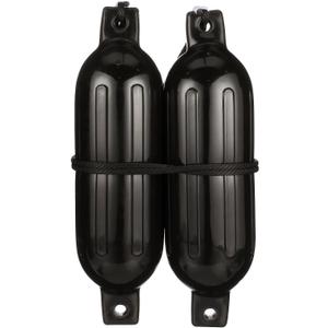 Seachoice Twin Eye Ribbed Boat Fender Kit - Includes a Pair of MFP Fender Lines, Multiple Sizes/Colors