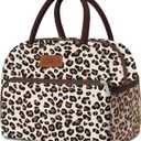 Coobiiya Lunch Box Lunch Bag for Women Adults Men, Reusable Cute Lunch bag - Leakproof, Insulated Lunch Box Tote with Large Capacity, Cooler Container for Work/Travel/Office (1leopard)
