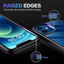 Matone Compatible with iPhone 12 Case, Compatible with iPhone 12 Pro Case, Clear Slim Protective Hybrid Cover Hard PC Back with TPU Bumper - Black