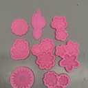 8 Pcs Flowers Fondant Molds,Flower Silicone Mold for Cupcake Dessert Chocolate Jelly Cookie Decor, Jewelry, Pastry, Chocolate,Handmade Soap Mould Candy Making(Pink) (Irregular shape)