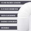 Portable Air Conditioner Hose - 5.9" Diameter, Anti-Clockwise Thread & Length up to 80" - Exhaust Hose for Portable Air Conditioner Vent Compatible with Delonghi & LG Air Conditioner Parts