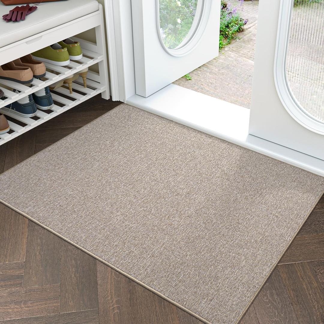 LUMI Indoor Door Mat, 32"x47" Non Slip Rubber Backing Entrance Mats, Easy Clean Low Profile Ultra Thin Entryway Mat for Inside House, Beige LUMI Indoor Door Mat, 32"x47" Non Slip Rubber Backing Entrance Mats, Easy Clean Low Profile Ultra Thin Entryway Mat for Inside House, Beige