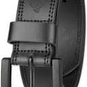 Dickies mens Genuine Leather Belt  Durable Casual Style, Regular & Big and Tall Sizes (38, Black)