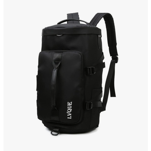 Sports Duffel Bag for Men and Women Shoulder and Crossbody Gym Bag for Short Trips Waterproof Travel Luggage Tote (Black)