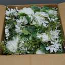 DearHouse 2Pack Artificial Peony Flower Garland - Silk Peony Garland with White Flowers for Wedding Party Table Decoration,6ft/Strand