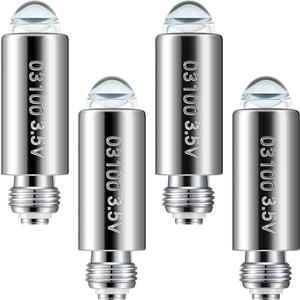 Funtery 3 Pcs Halogen Replacement Bulbs Compatible with Welch Allyn, 3.5v Lamp Type 03100-u Otoscope Lamp