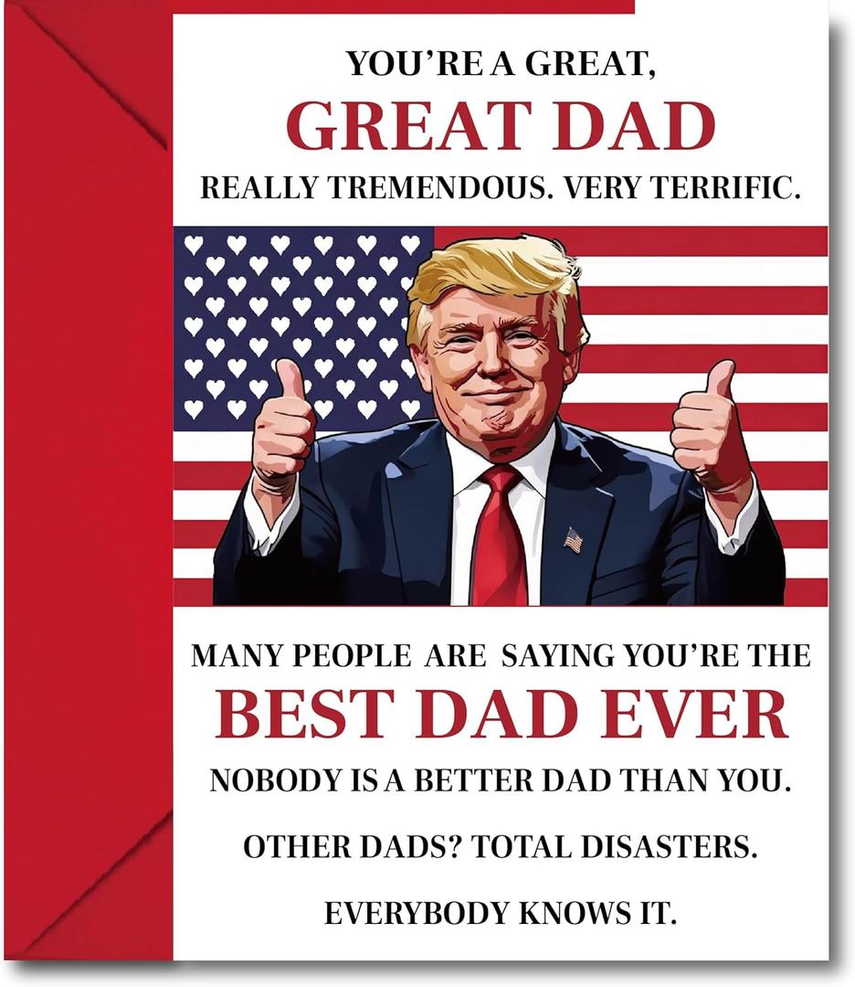 7 x Funny Fathers Day Card, Happy Birthday Cards Humor Gift from Son Daughter or Kids Hilarious & Heartfelt Greeting Card for Dad, Grandpa, Husband Premium Quality, Perfect for Fathers Day, Birthday, or Unique Gift