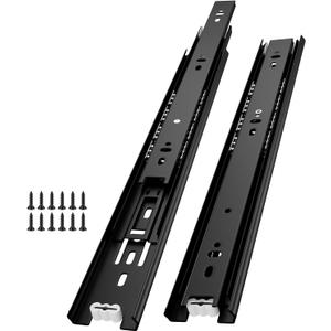 Full Extension Ball Bearing Drawer Slides 14 Inch Side Mount Cabinet Rails 1 Pair Tool Box Trash Can Glides Heavy Duty Kitchen Drawer Runners 100LB Capacity