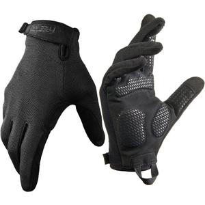 FREETOO Full-Finger Workout Gloves for Men, Padded Gym Gloves with Excellent Grip and Palm Protection (Large, Black)