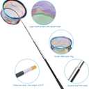 2PCS Fishing Net with Bucket, Telescopic Fishing Landing Net, Collapsible Youth Sand Bucket, Youth Fish Butterfly Catching for Freshwater Saltwater Outdoor Activities