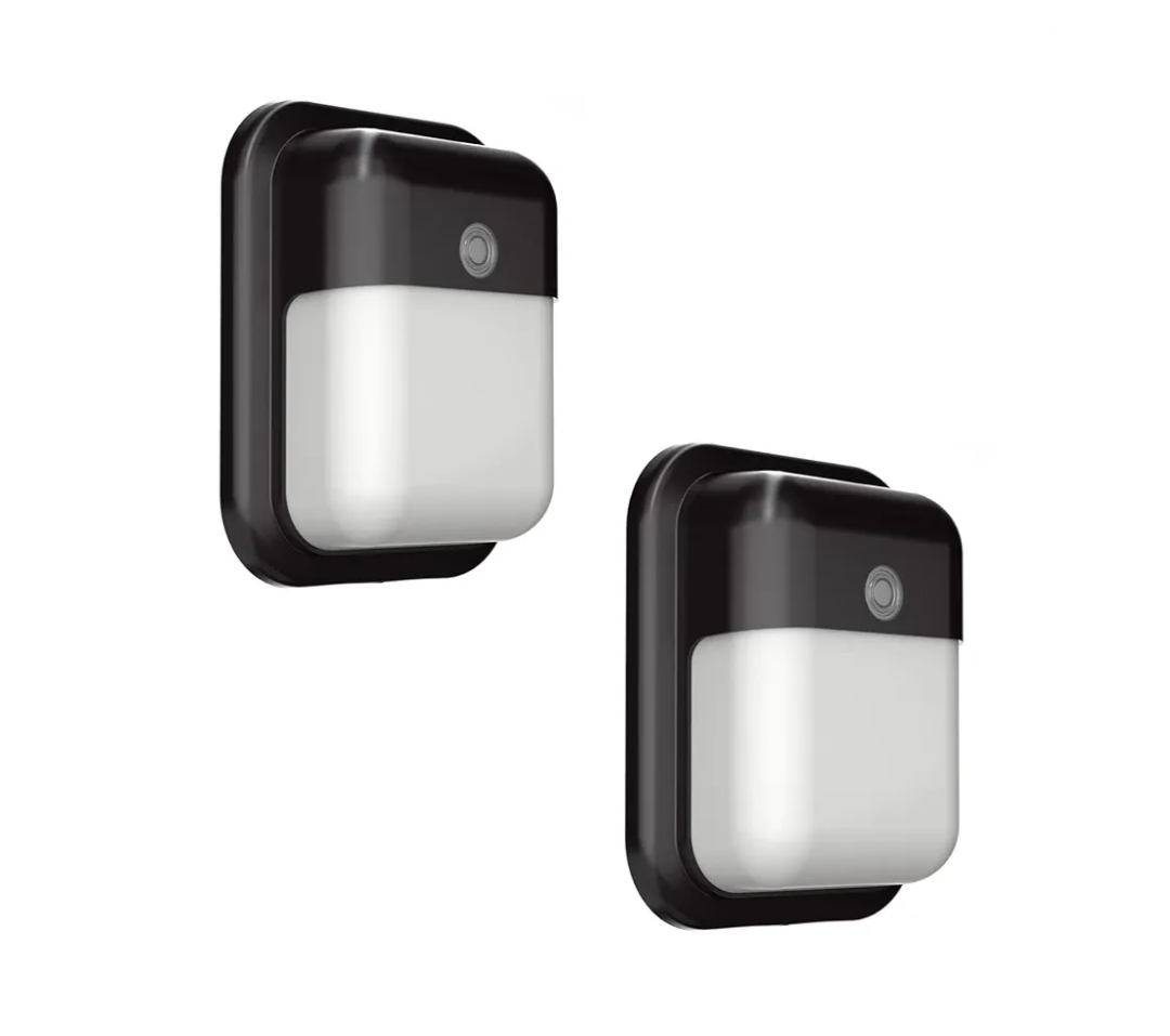 TIERONE Modern LED Wall Pack Light Security Light with Dusk to Dawn Photocell Outdoor Wall Lantern for Patio, Porch, Hallway 12W 1000LM 3000K Daylight Waterproof UL Listed 2 Pack