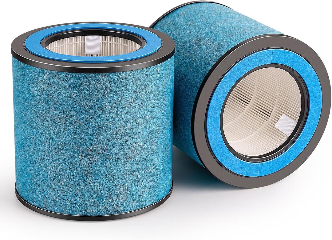 Leemone HP152 HP153 Replacement Filter Compatible with Shark Air Purifier HP150, HP151, HP152, HP153, HP155, UA155, HP152C, HE15FKPET, NeverChange True HEPA with Pet Particle Barrier, 2 Pack