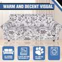 Stretch Couch Covers for 3 Separate Cushion Couch Sofa,Floral Printed Couch Sofa Cover,Washable Sofa Slipcover,Pet Friendly Furniture Protector with Elastic Bottom,Universal Fit for Home(Sofa,Cover)