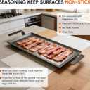 XUDAKAIXIN Carbon Steel Griddle + Grill Press | Professional-Grade Seasoned Cookware | Induction, Gas & Oven Compatible (Up to 1200°F) | Long-Lasting & Durable