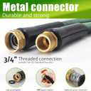 Garden Hose 100 FT, Heavy Duty Water Hose with Aluminum Fittings, Puncture Proof All-weather, Ultra-Lightweight and Flexible, Watering and Cleaning for Outdoor, Lawn