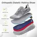 OrthoComfoot Men's Orthopedic Diabetic Wide Running Shoes: Comfortable Arch Support Sneakers for Plantar Fasciitis, Foot & Heel Pain Relief - Casual Work Walking Shoes