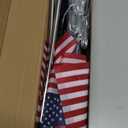 4th of July Decorations Outdoor American Flag Lights, 8-Pack Solar Powered Pathway Lights with USA Flags and LED Stars, Red White and Blue Patriotic Yard Decor