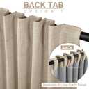 100% Blackout Shield Linen Blackout Curtains for Bedroom 102 Inches Long, Back Tab/Rod Pocket Living Room Drapes, Thermal Insulated Blackout Curtains 2 Panels Set, 50" W x 102" L, Oatmeal