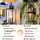 25'' Large Dusk to Dawn Outdoor Wall Light with Closed Bottom, 25in-dusk to dawn
